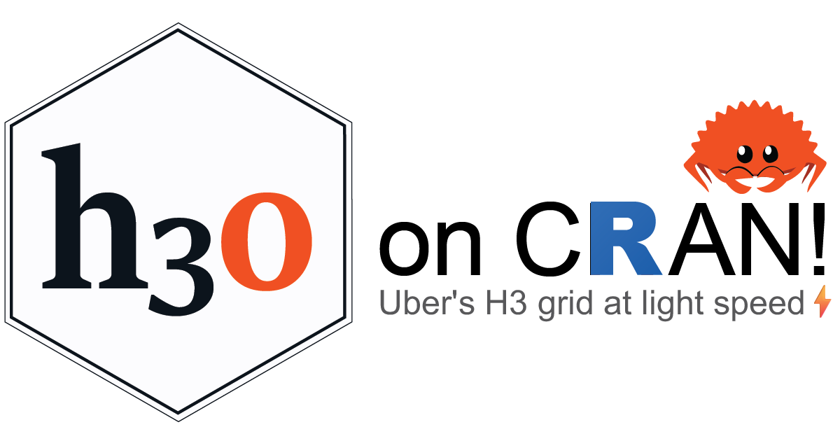 The letters h3o on a hexagonal sticker.